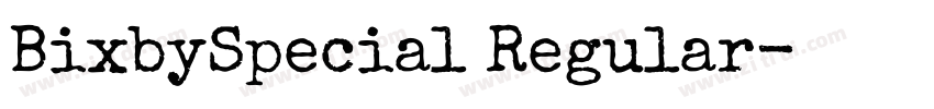 BixbySpecial Regular字体转换